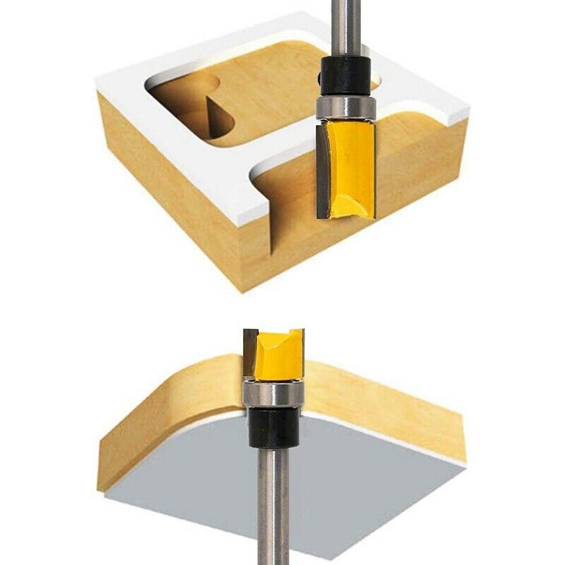 4Pcs Flush Trim Router Bits Top Bea Router Bit 1/4 inch Shank Straight PatternL6