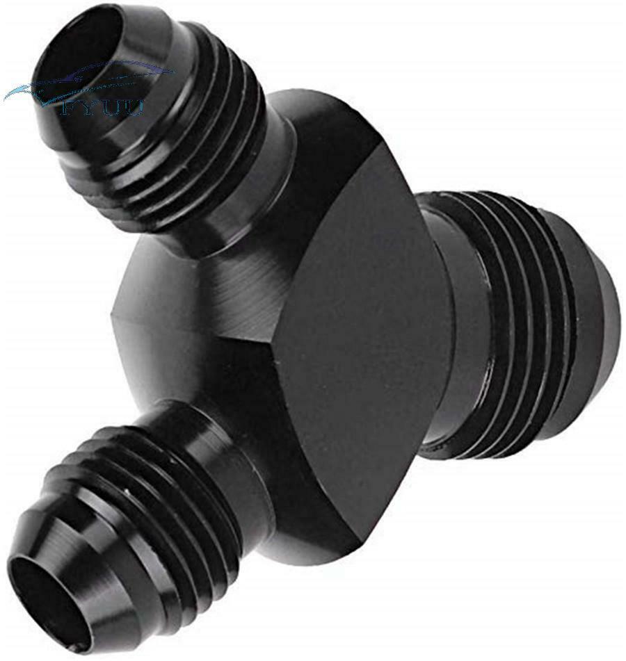 1X AN6 Y Block Fitting 3-Way Adapter Aluminium AN6 Male to 2-6AN AN6 Y Block