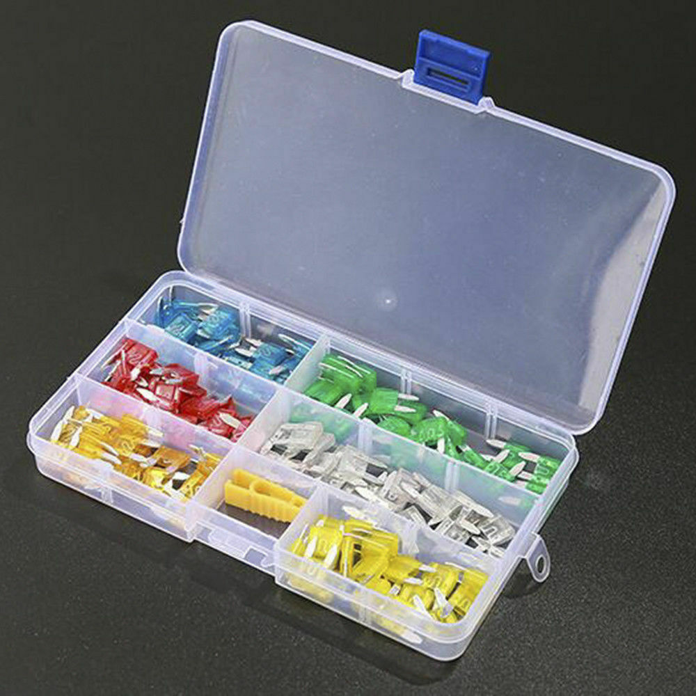 120pcs Mini Blade Fuse Assortment Set Auto Car Motorcycle SUV FUSES Kit CN37