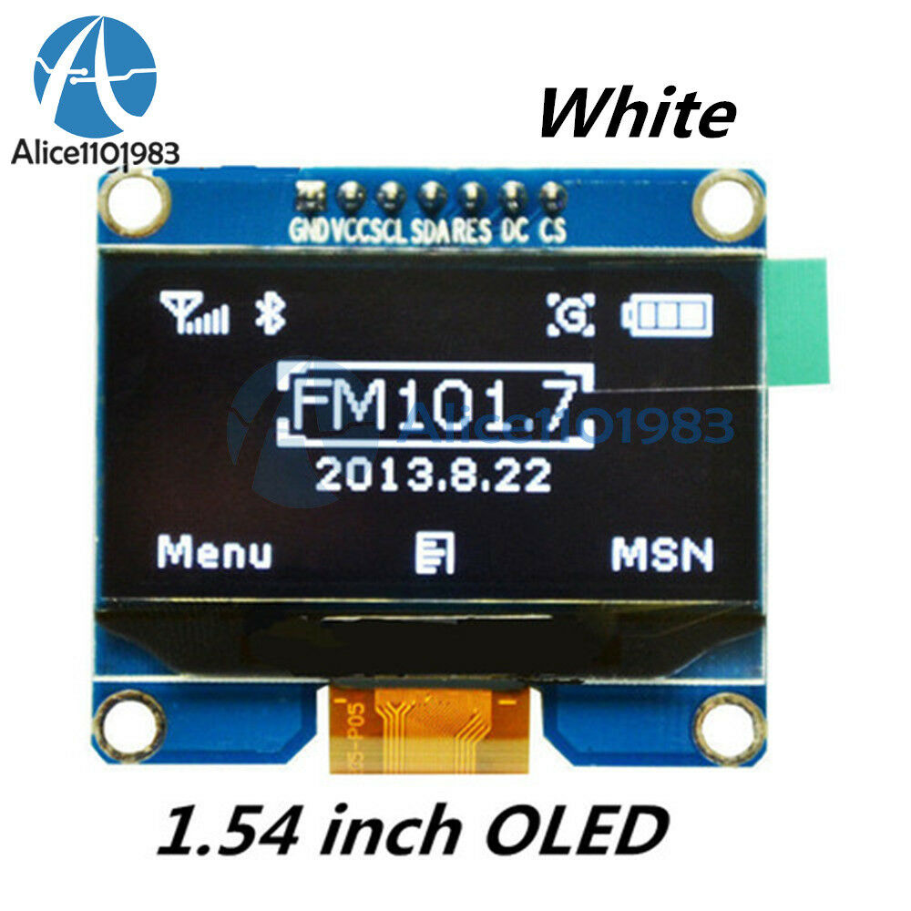 1.54" White SPI OLED LCD LED Display Module SPI for Arduino AVR STM32 8051