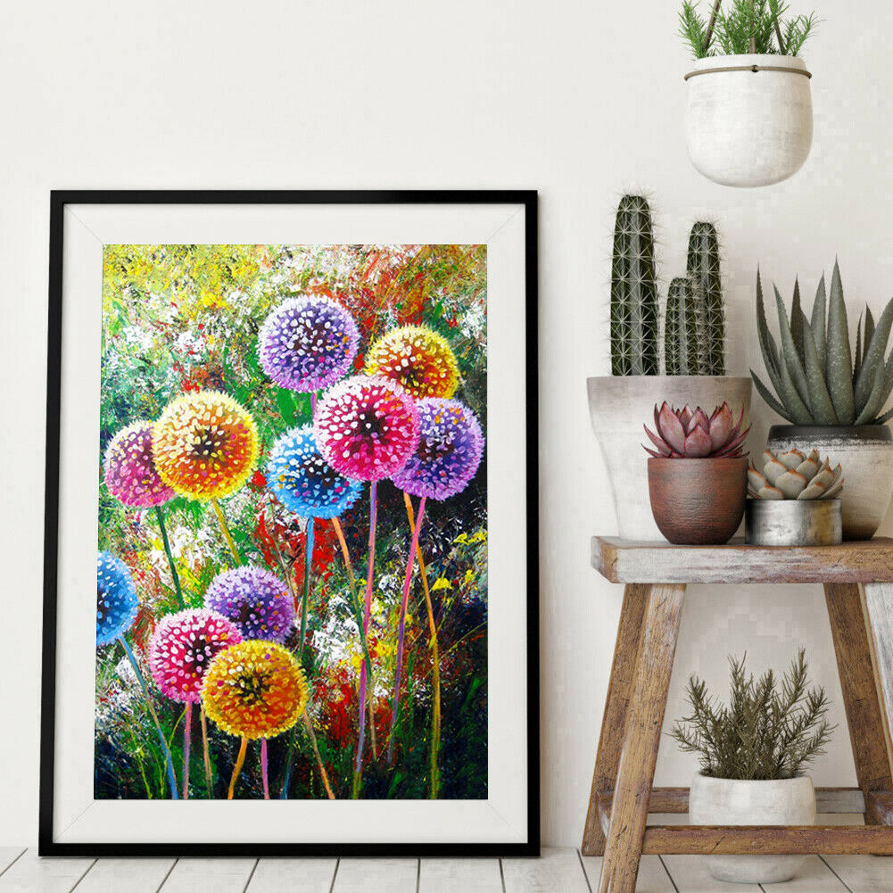 Diamond Painting Dandelion Full Square Rhinestone Picture Home Wall Decor @