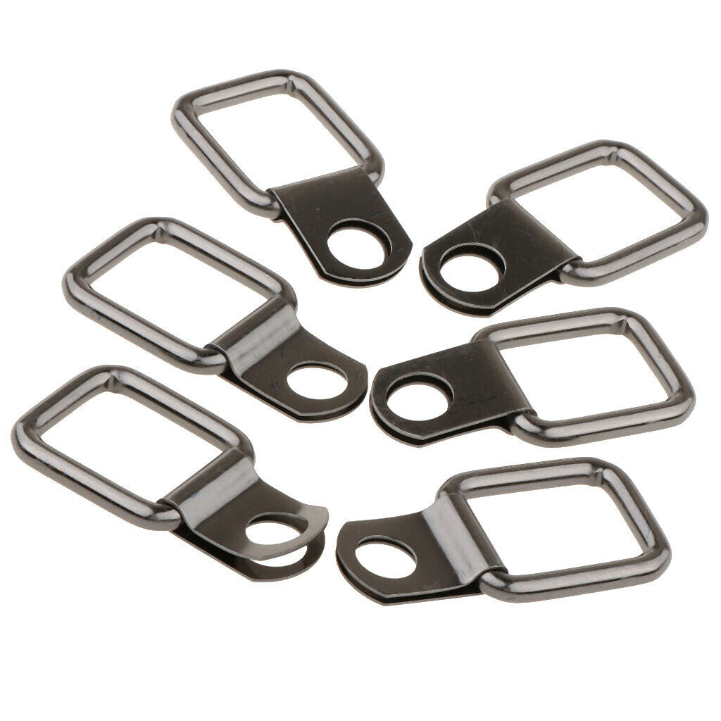 6pcs Stainless Steel D Ring Tie Downs for  Wrangler Trunk Cargo