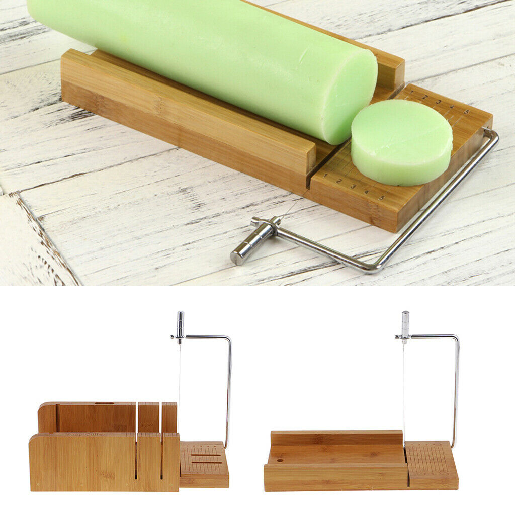 2sets Multifunctional Soap Cutter + Silicone Soap Making Loaf Mould Wood Box