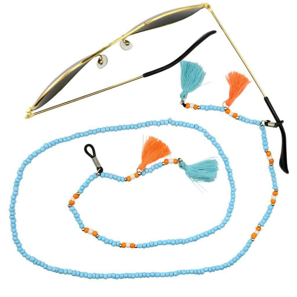 2pcs Eye Glasses String Holder Beaded Eyeglass Holder Chain Necklace Women