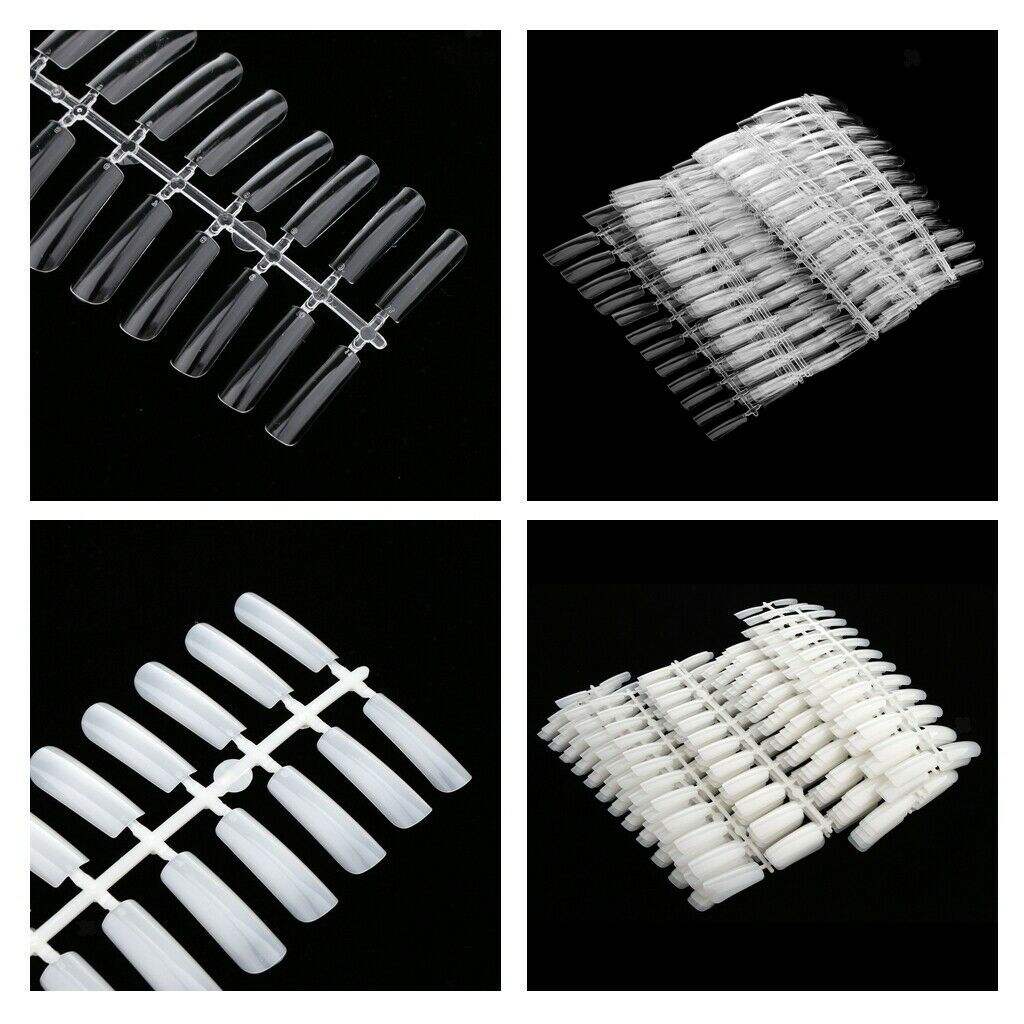 False Nail Tips Pratice Stickers Display Nail Gel UV Polish Manicure Clear