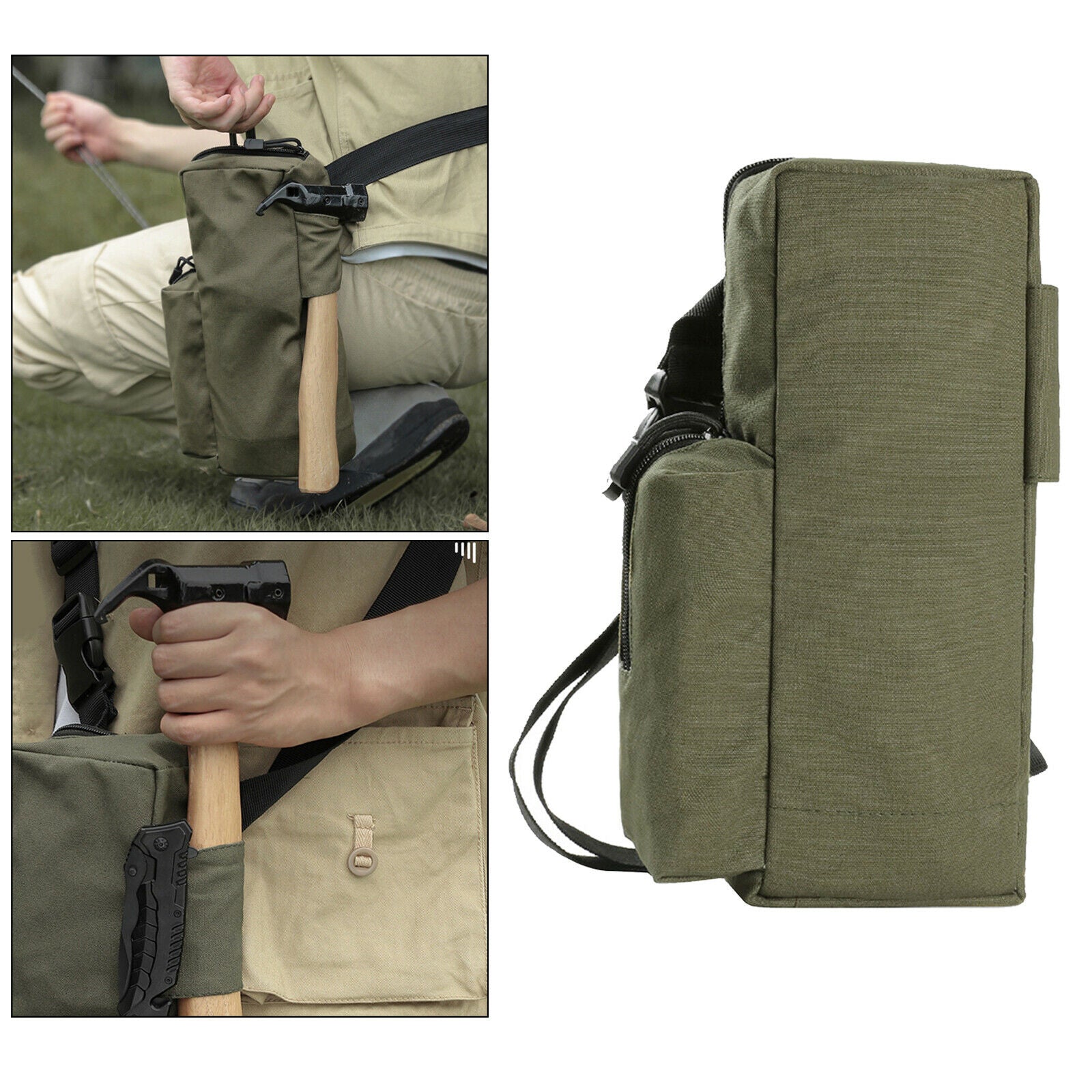 Tent Peg Storage Bag Stakes Organizer Holder Pouch Outdoor Accessories