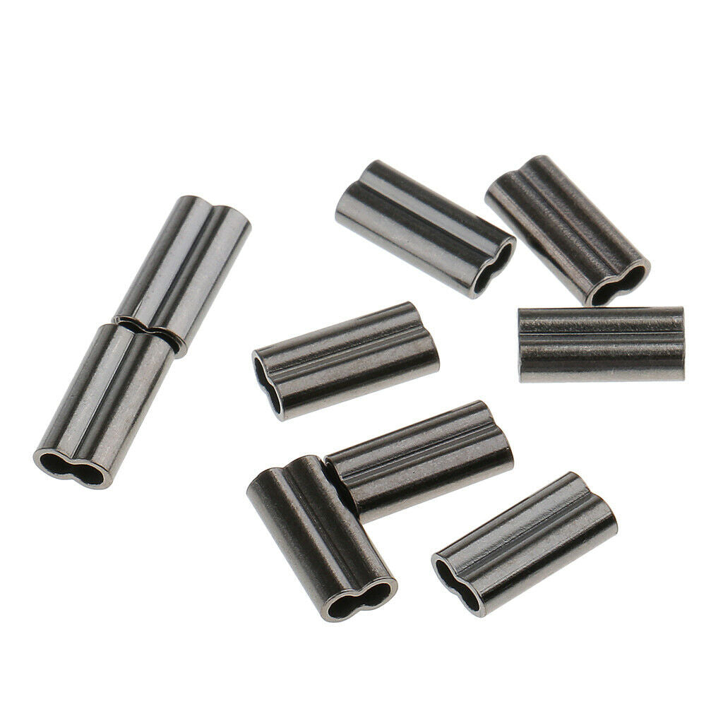 100pcs Double Copper Trace Crimps - Carp Coarse Sea Fishing Rigs 1.5mm 2.0mm