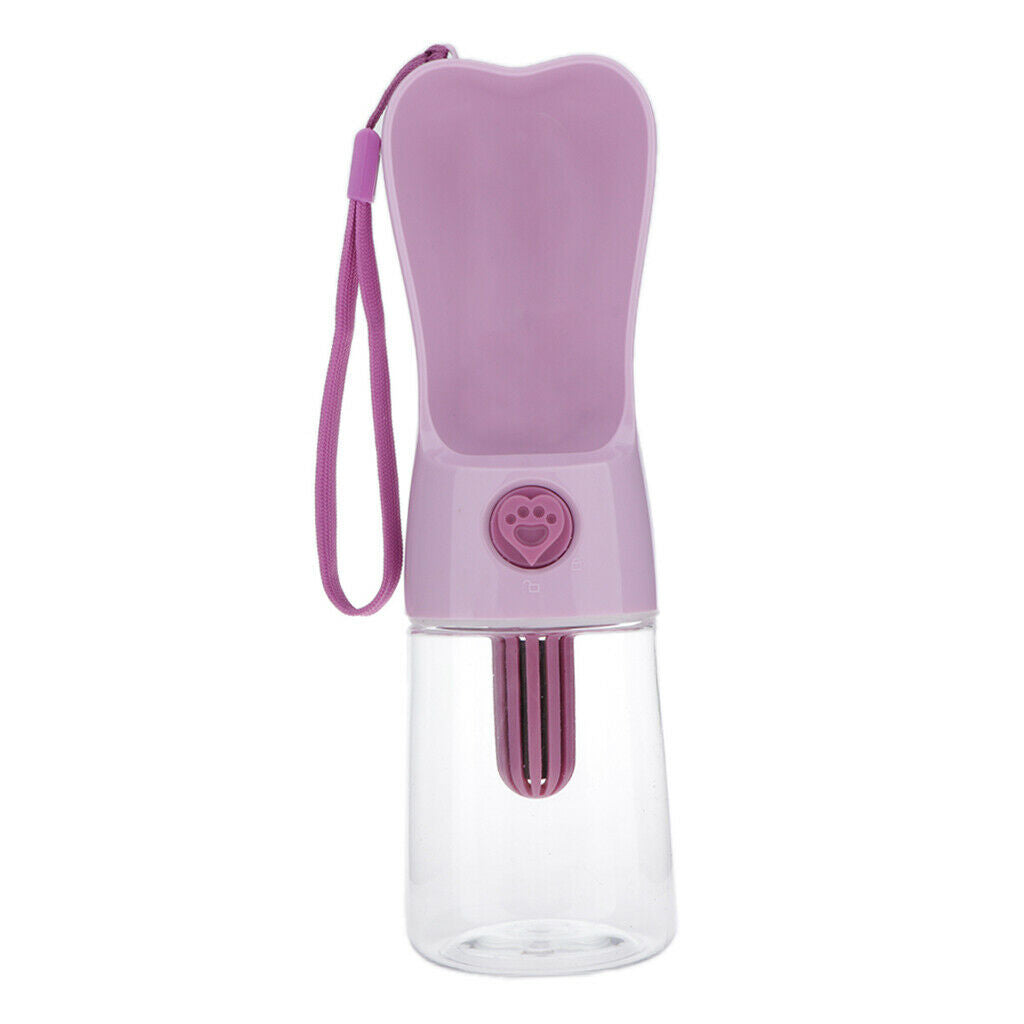 Portable Pet Travel Drinking Cup Dog Water Bottle 250ML/8.8 oz Pink