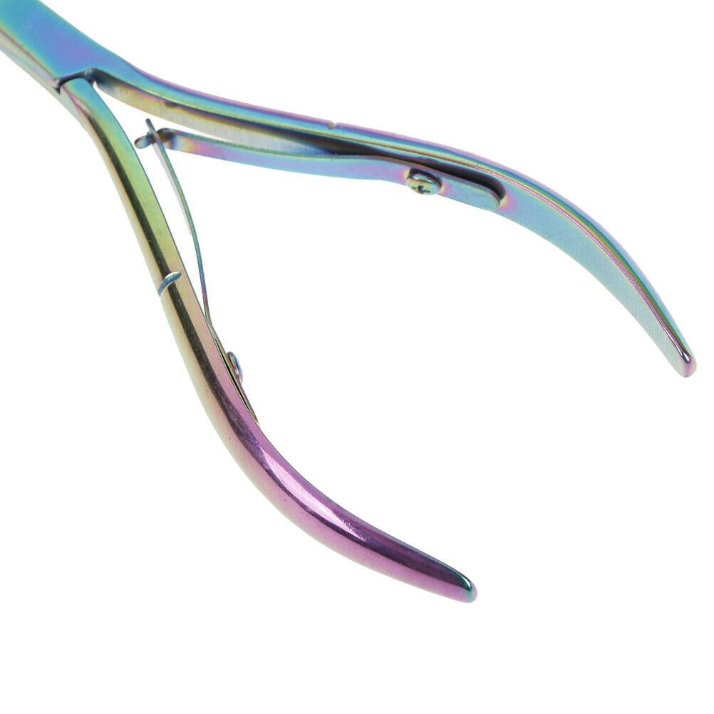 Nail Cuticle Nipper Rainbow Clipper Tweezer Scissor Dead Skin Remover Nail N DF
