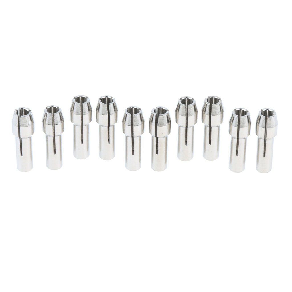 10 Pieces Mini Drill Bit Collet Chuck 2.35mm, Rotary Tool, Stainless Steel