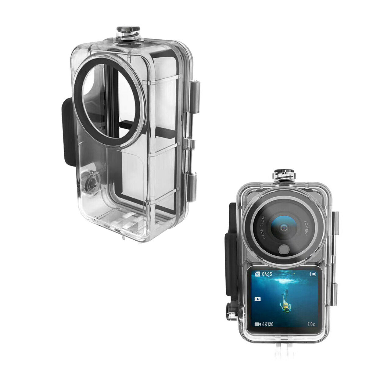 Waterproof 45M Diving Protective Housing Shell For DJI OSMO Action 2 Camera Dual