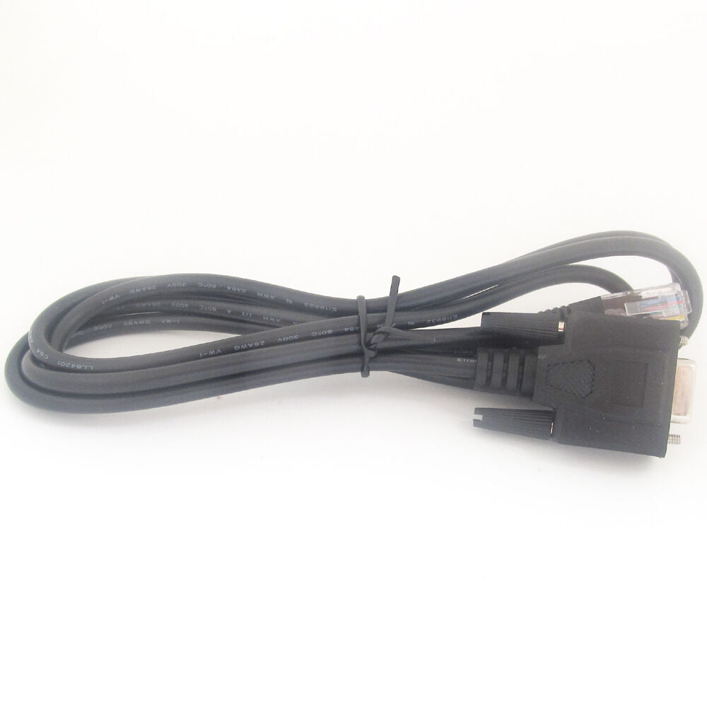 4pcs 1.5M/5FT Black RJ45 Male to Serial DB9 9pin Female Lan Router Adapter Cable