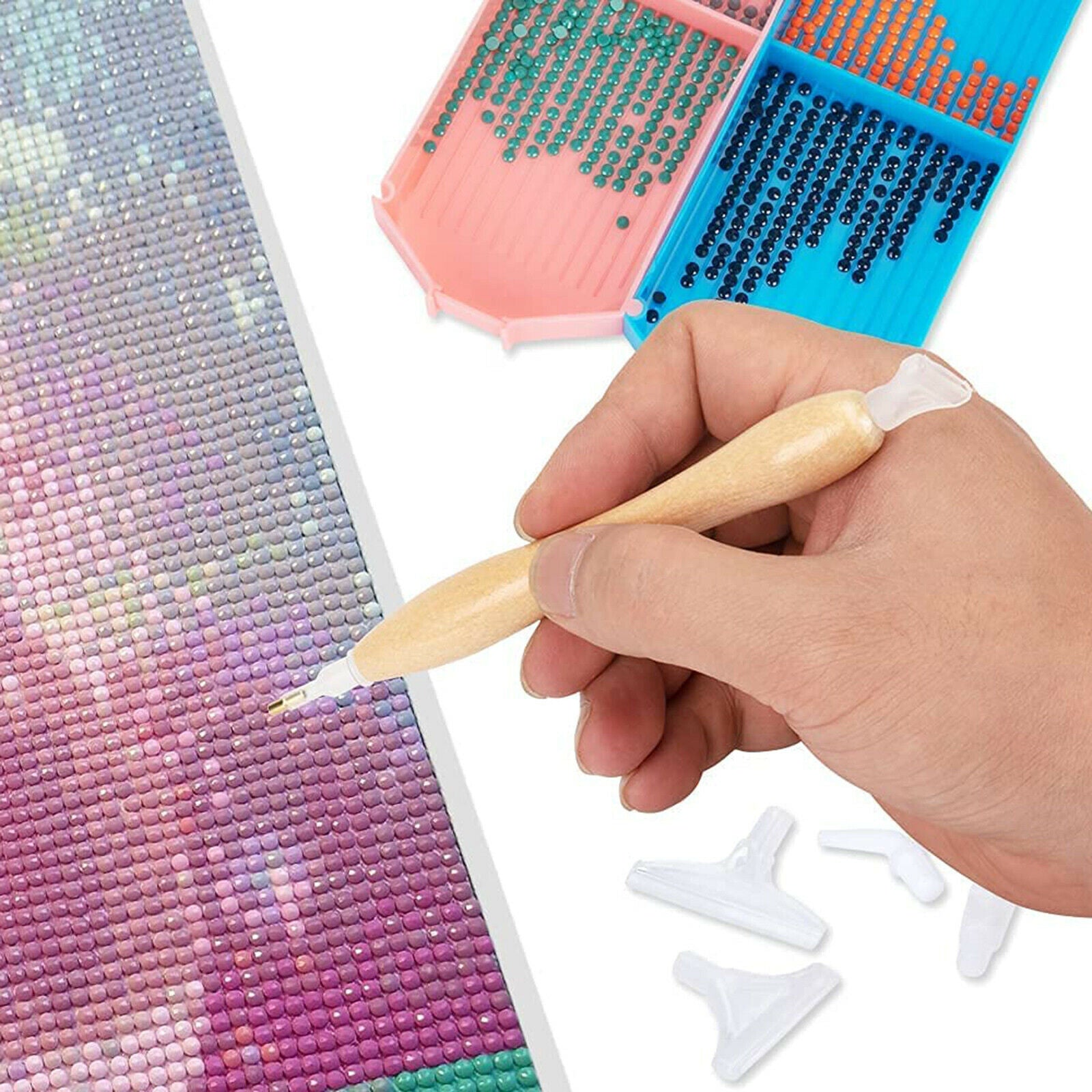 3pcs 5D Diamond Embroidery Painting Pen Rhinestone Picker Tool Art Craft Pen