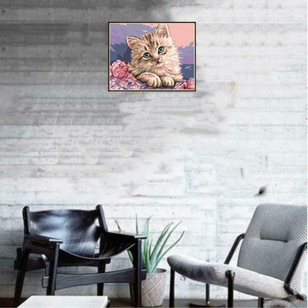 5D DIY Diamonds Embroidery Fantastic Pictures for Home Wall Decor Cat