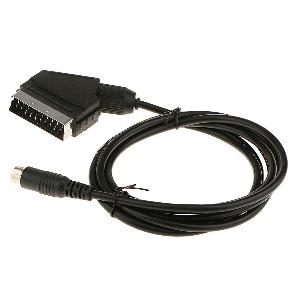 1.8m RGB Scart Cable AV Cord Stereo TV Lead for Sega Saturn   Game Consoles