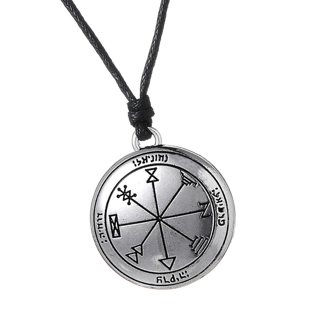 2 Pieces Exotic Talisman Viking Odin's Key of Solomon Seal Pendant Necklace