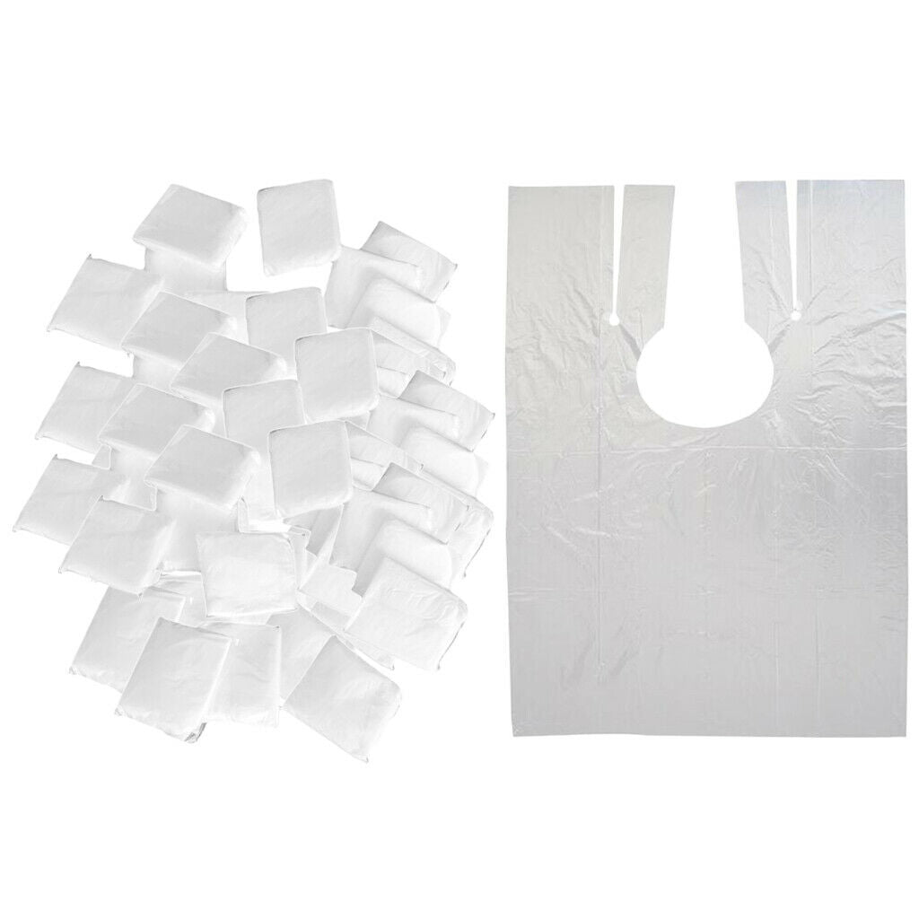 100x Waterproof Disposable Hair Cutting Cape Salon Gown Barber Capes Apron