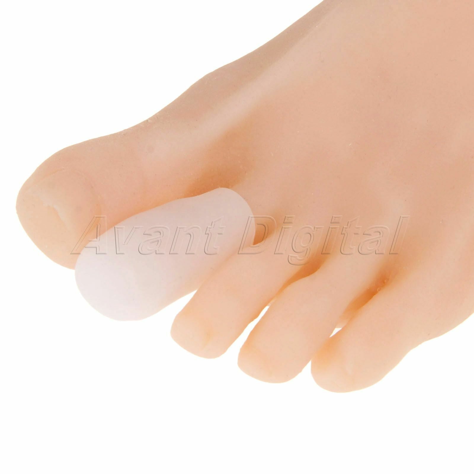 Toe Silicone Gel Protector Sleeve Tubes Ingrown Toenail Corn Cushion Cap 1 Pair