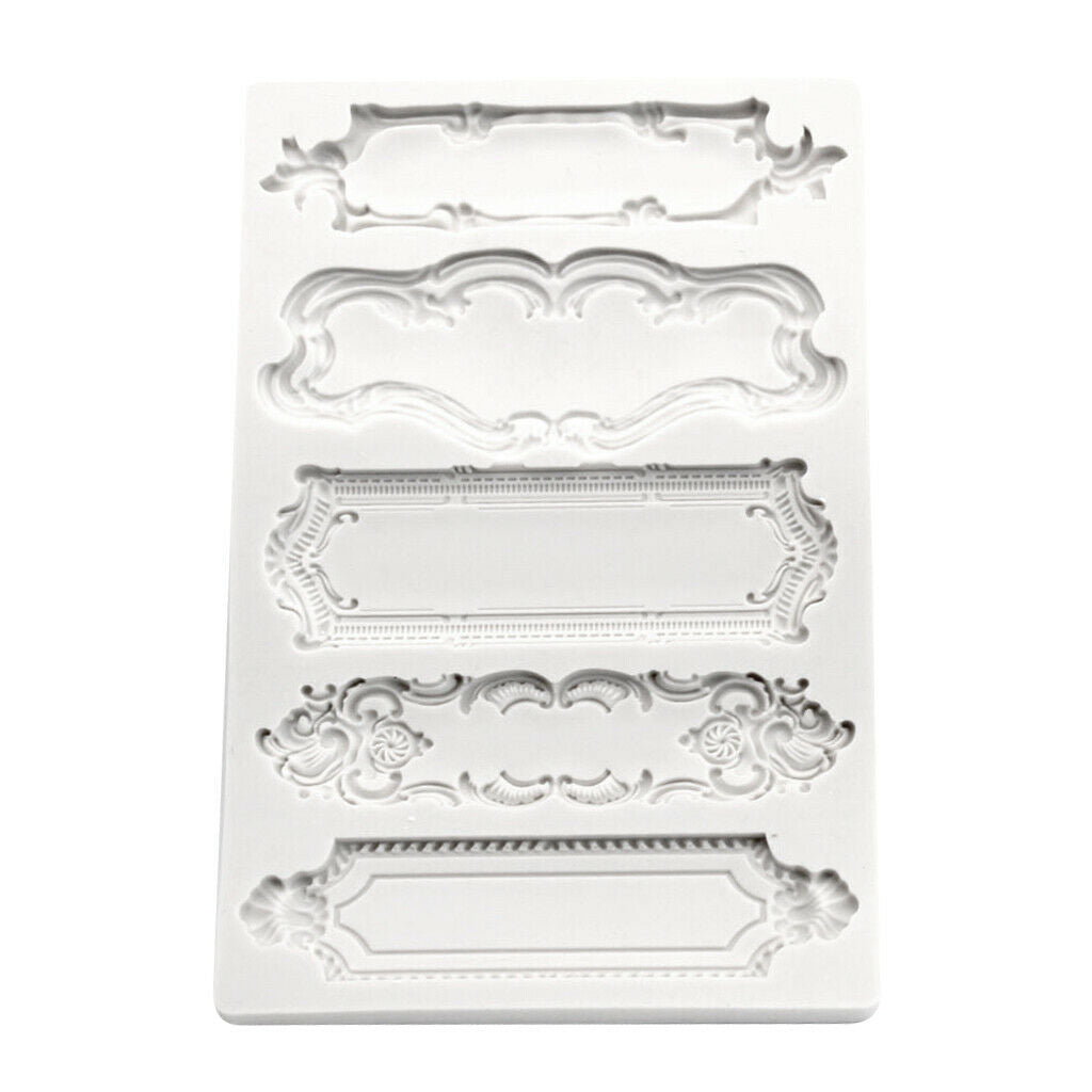 DIY Frame Style Sugar Craft Silicone Moulds Cake Decor Baking Accessory