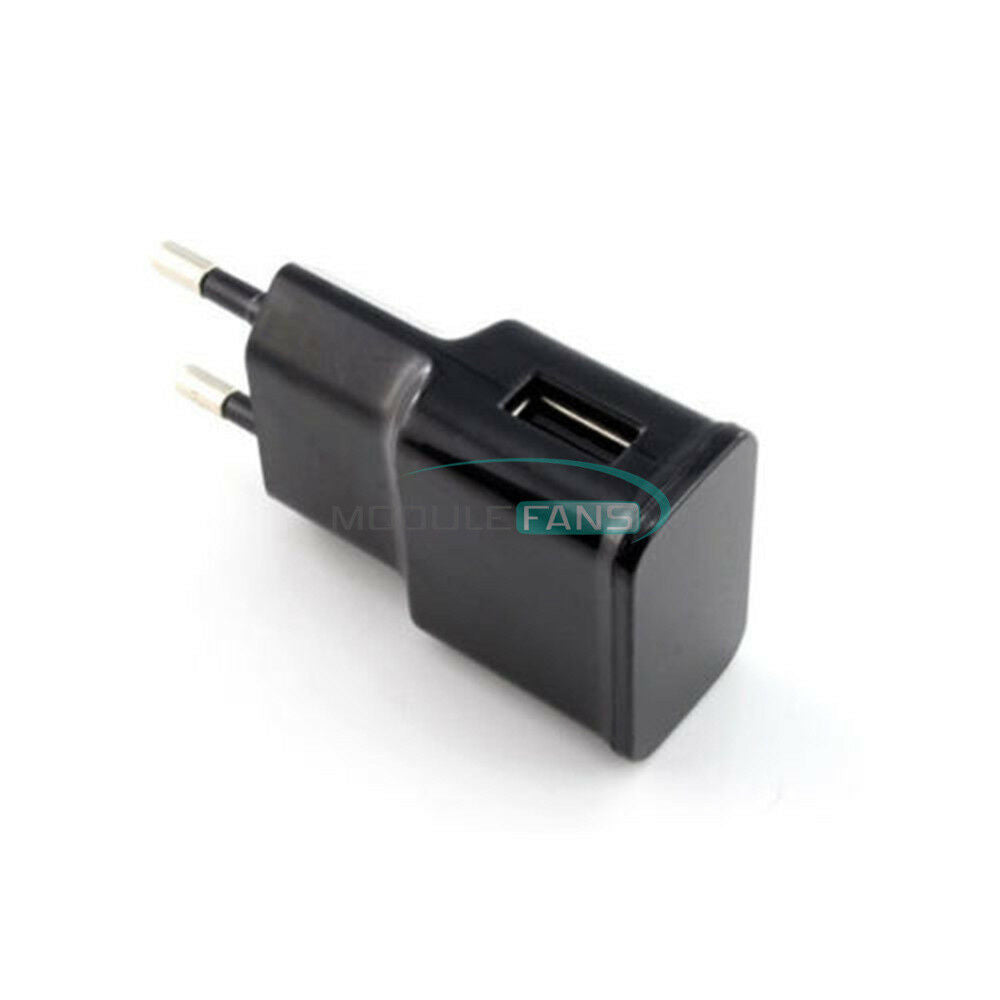 USB EU Plug 5V 2A Wall Charger 1 Port Charging Travel Adjust Power Adapter