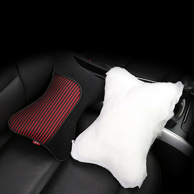 Universal 2X Soft Cotton Car Headrest Neck Pillow Short plush Travel Accessories