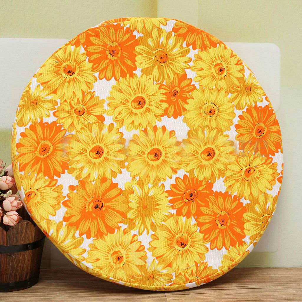 Indoor Dining Garden Patio Home Office Round Pads Cushion-Chrysanthemum