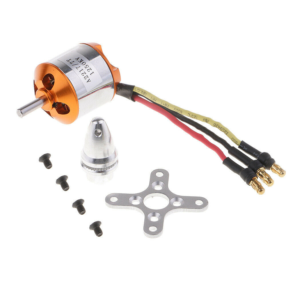 1pcs Metal A2217 1250KV Brushless Motor for 9inch Propelers Fixed Wing / 9050