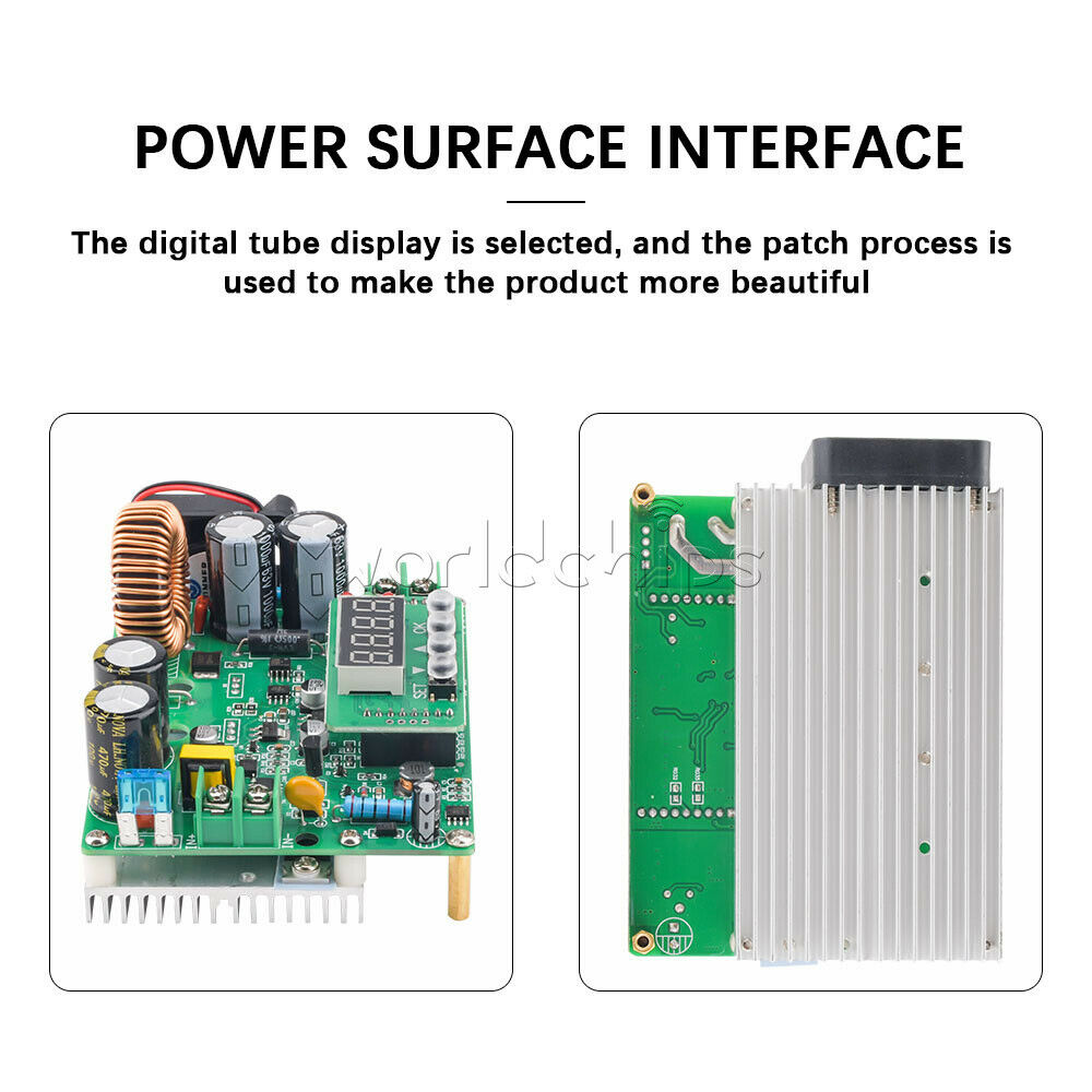 10V-75V to 0-60V CNC Buck Converter DC Voltage Regulator 12A DKP6012 Module