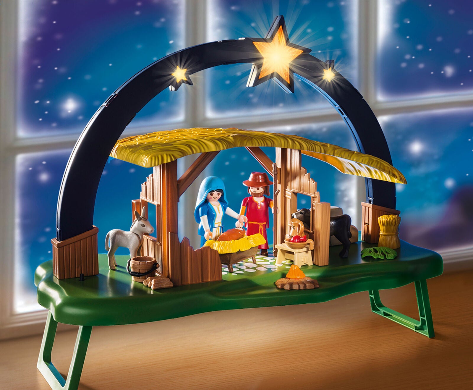 9494 Playmobil Christmas Illuminating Nativity Manger with Fold-Out Feet Other S