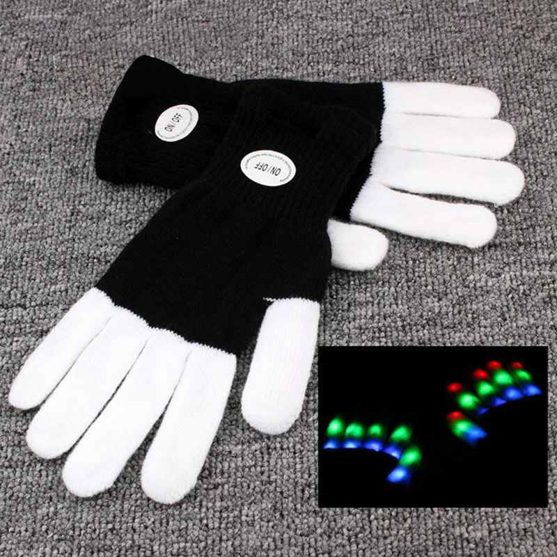 Winter Novelty Party Glow Party Supplies Glowing Glove LED Rave Flashing 1Pc