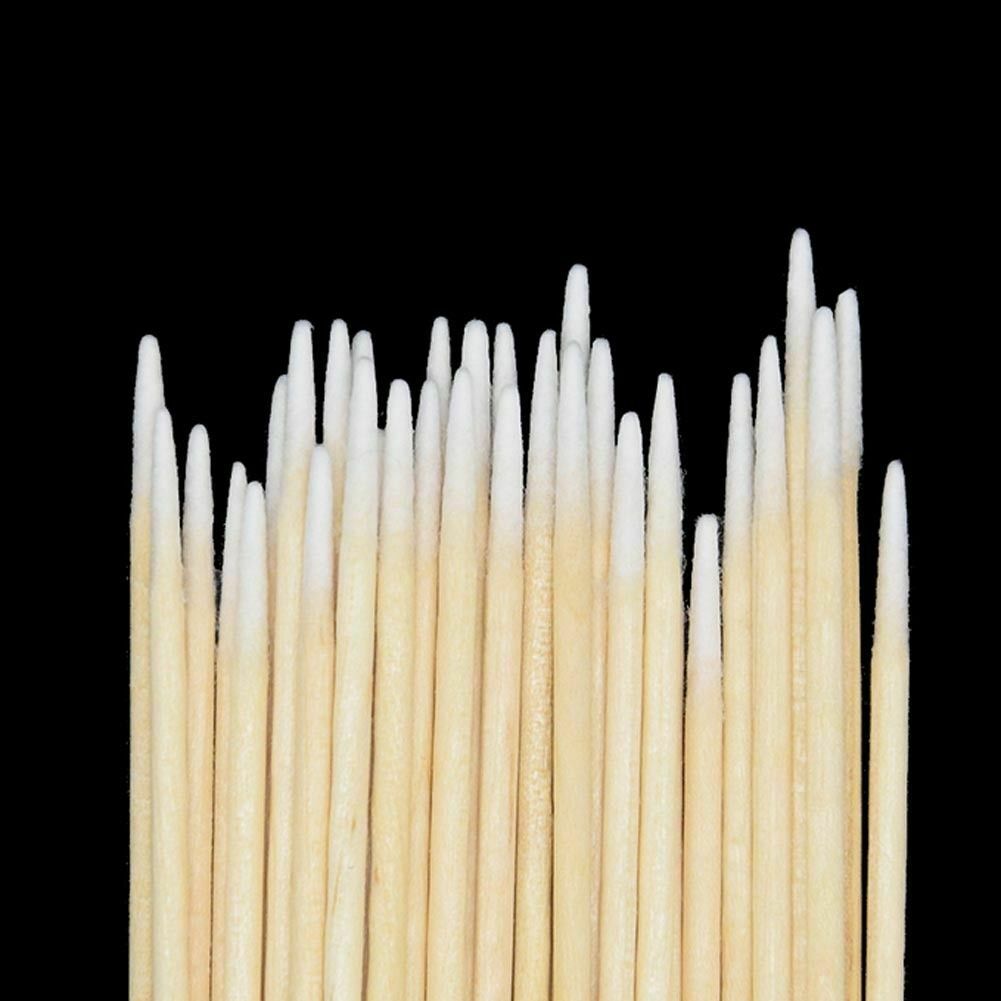100PCS Cotton Swabs Pointed Swab Applicator Q-tips Wooden Sticks Applicator Lot
