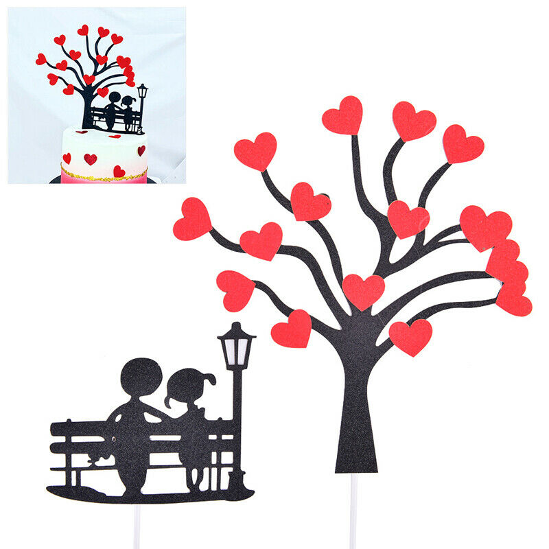 Love Tree Wedding Cake Topper Anniversary Mother's Day Party Cake Decorat.l8