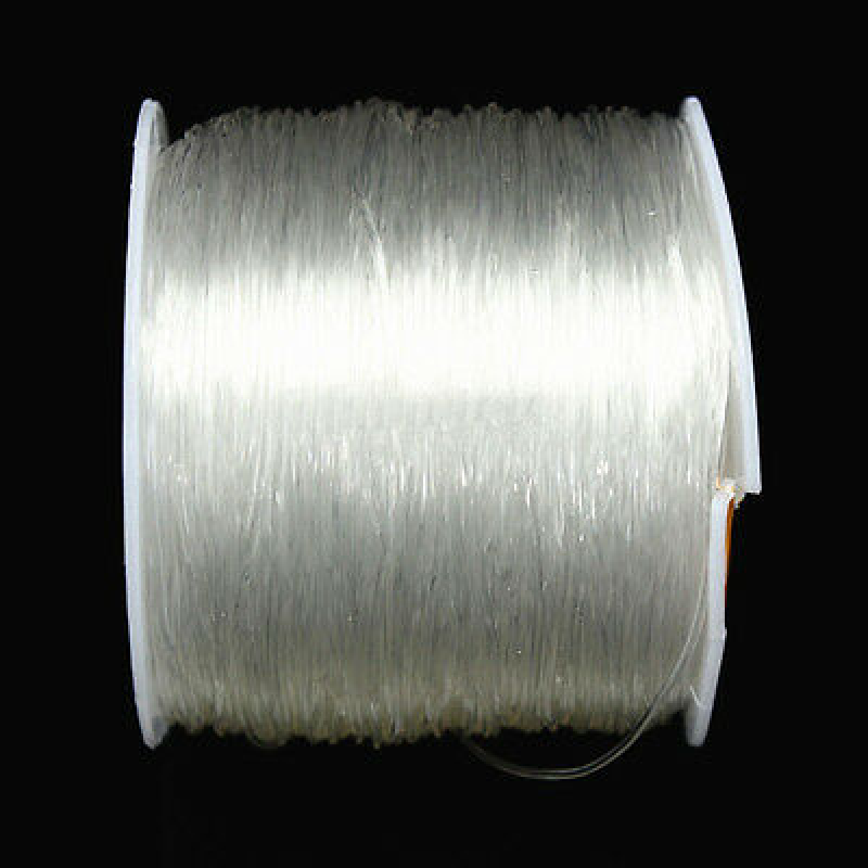 0.8mm Clear Fishing Wire Nylon Non Stretch Beading Transparent Cord Invisible