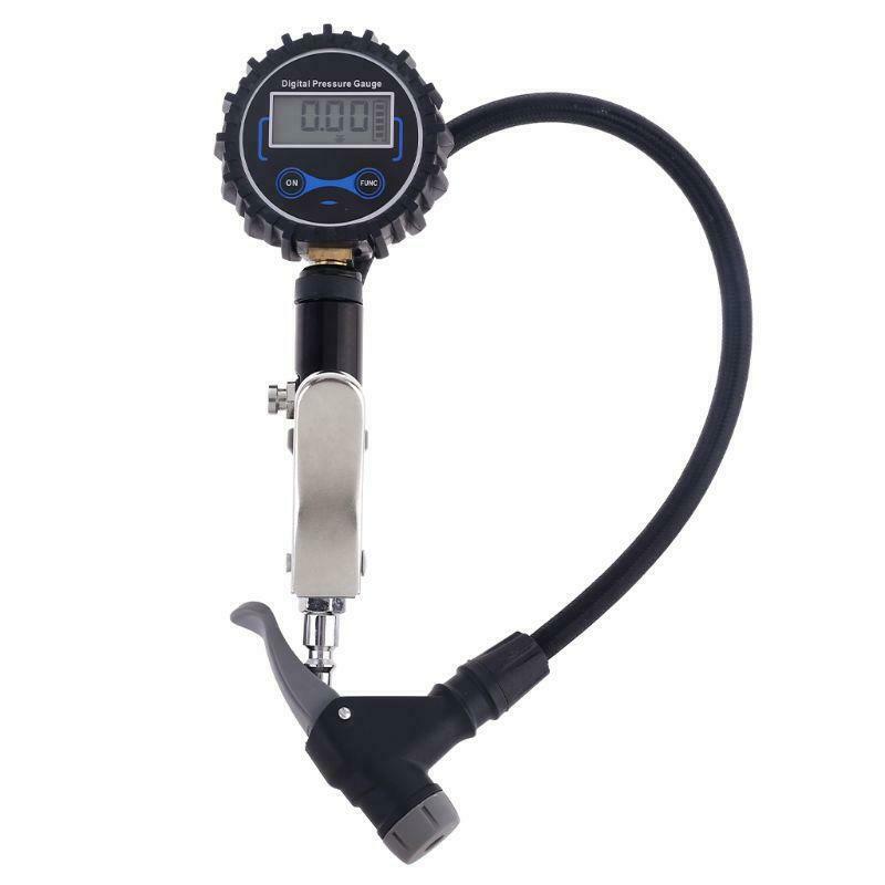 Digital Tire Inflator Pressure Gauge 200 PSI Air Chuck Heavy Duty Air Inflating