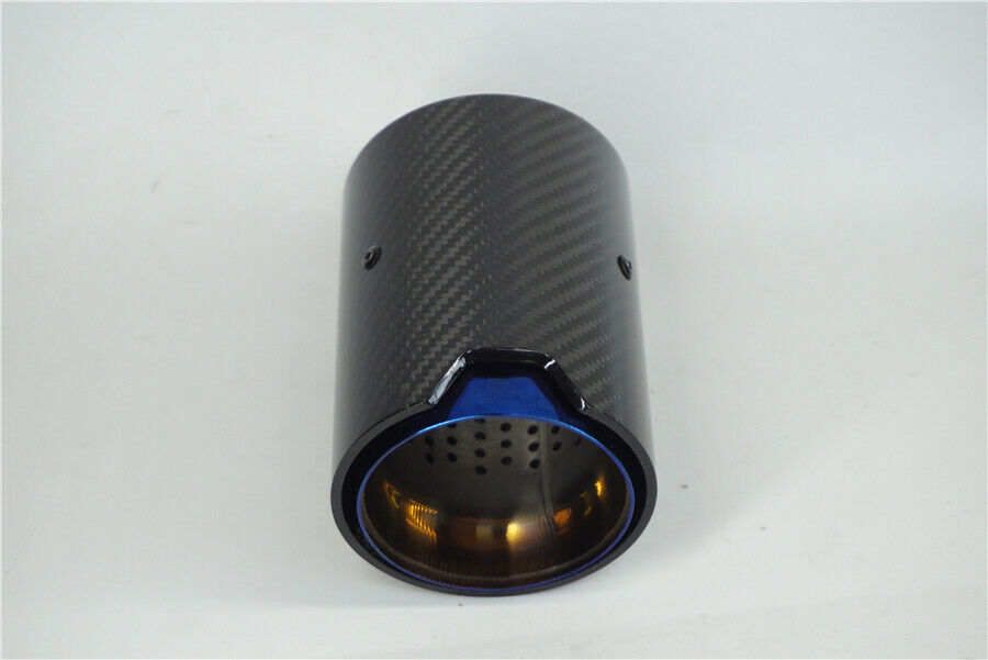 2.6 Inch Inlet Grilled Blue Glossy Exhaust Tip For BMW M2 F87 M4 F82 F83 F80 M5