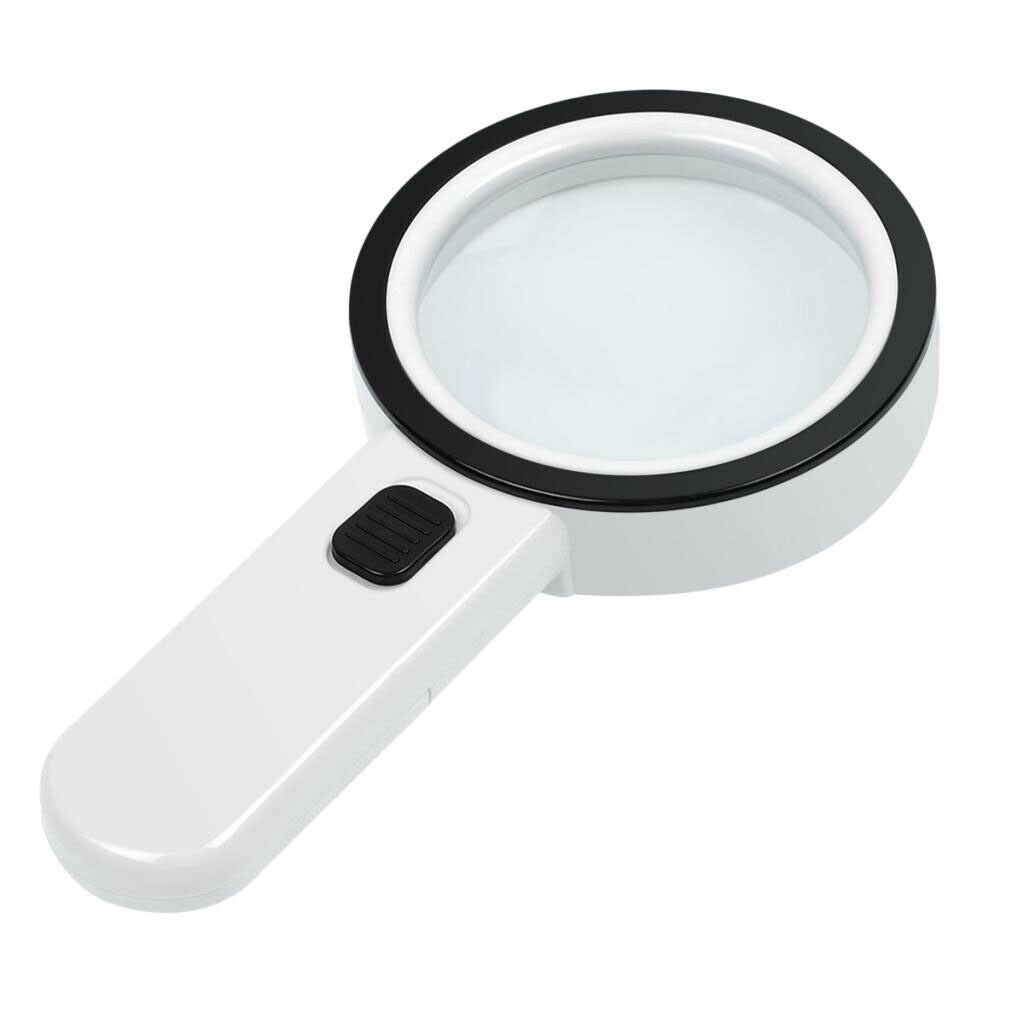 Magnification 30X Round Lens Handheld Magnifier Glass, Rocks Stamps Insects
