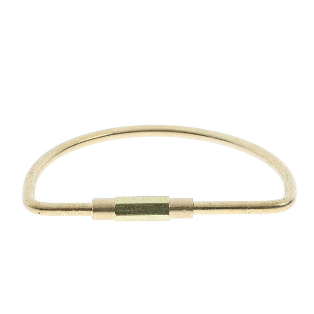 Durable Brass Screw Lock Keychain Ring Clip Carabiner Keychain Hook Clasp
