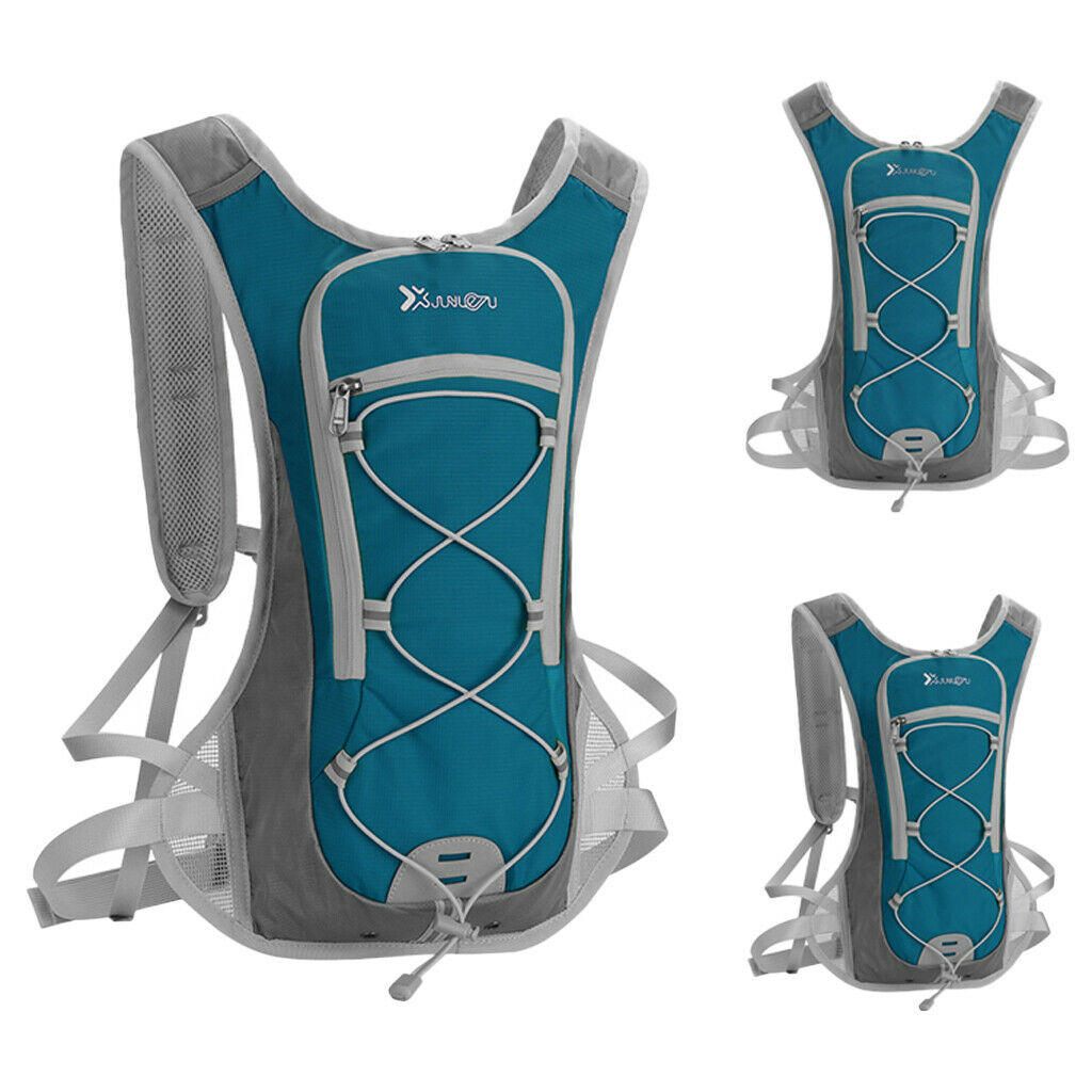 2L Water Backpack Hydration Pack Camping Water Bladder Bag Pouch Lake Blue