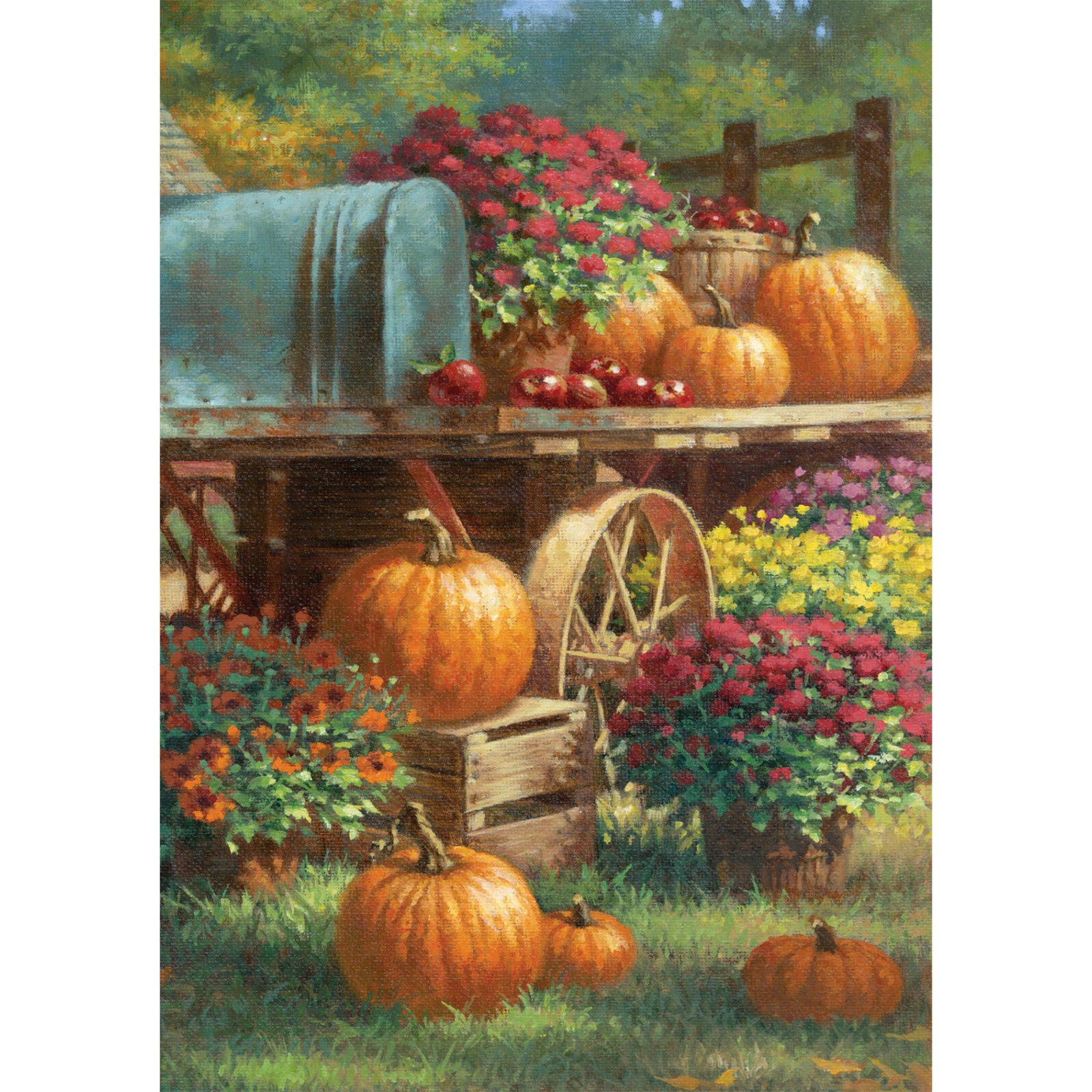 Toland Farm Pumpkin 28 x 40 Fall Autumn Farm Harvest Flower House Flag