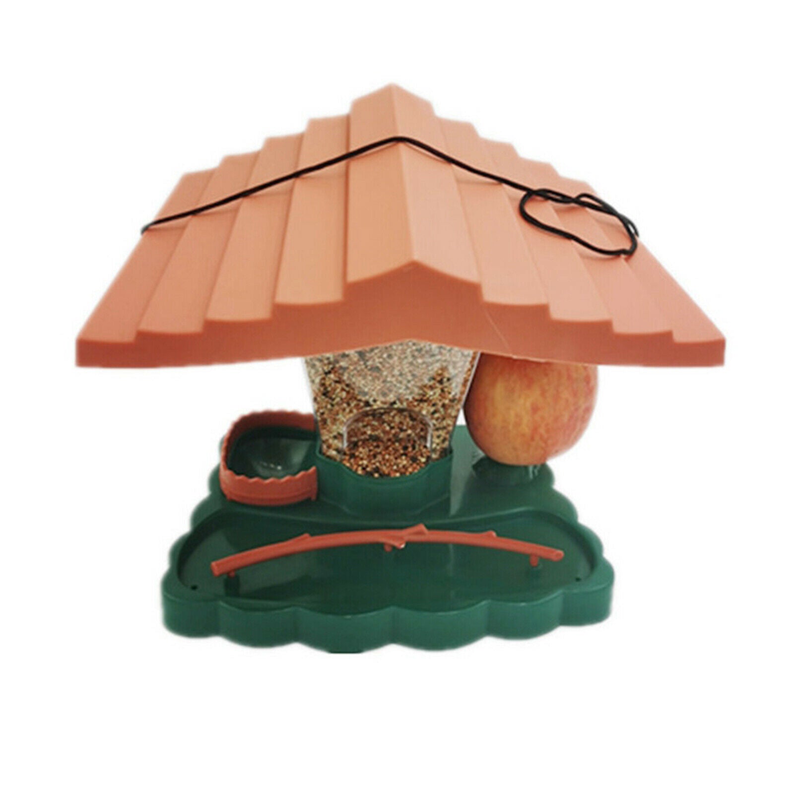 Hanging Bird Feeder for Garden with Roof Rainproof Balcony Decor Ornaments