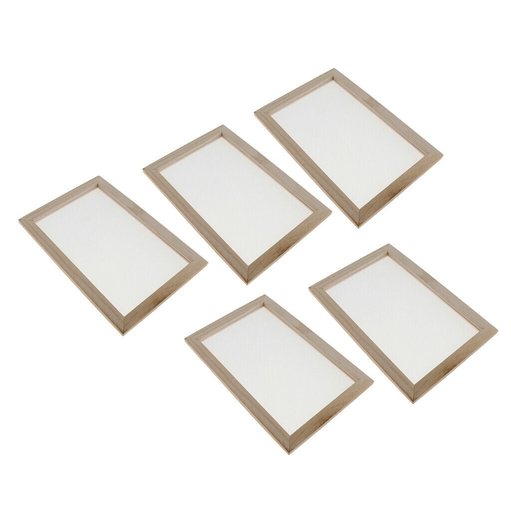 5pcs Traditional Wooden Paper Making Mold Papermaking Tool