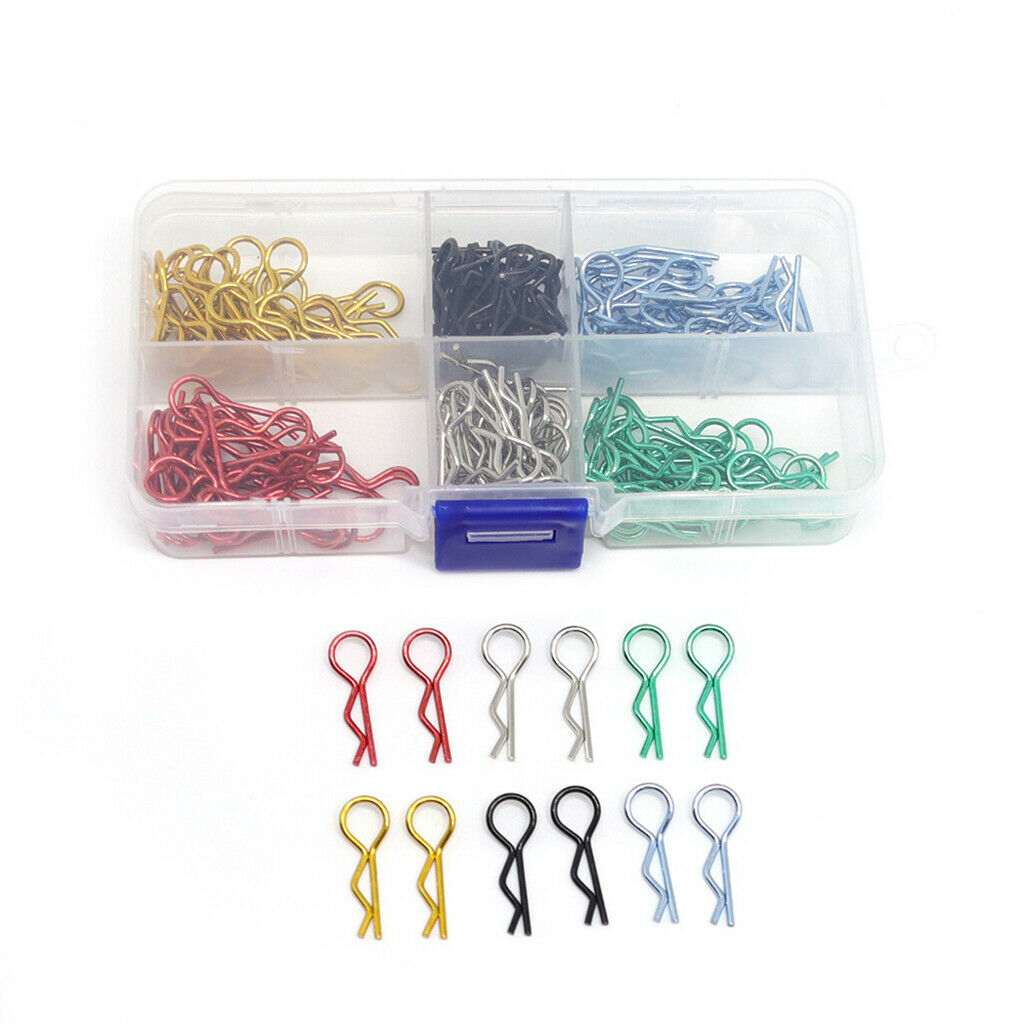 180/set Metal RC Body Shell R Shape Clips for 1/10 1/12 RC Racing Car Accs