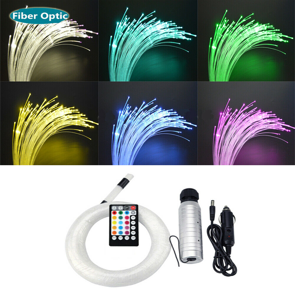 6W RGB Fiber Optic Star Ceiling Light Kit w/ 100Pcs Fiber Optic Cable + Remote