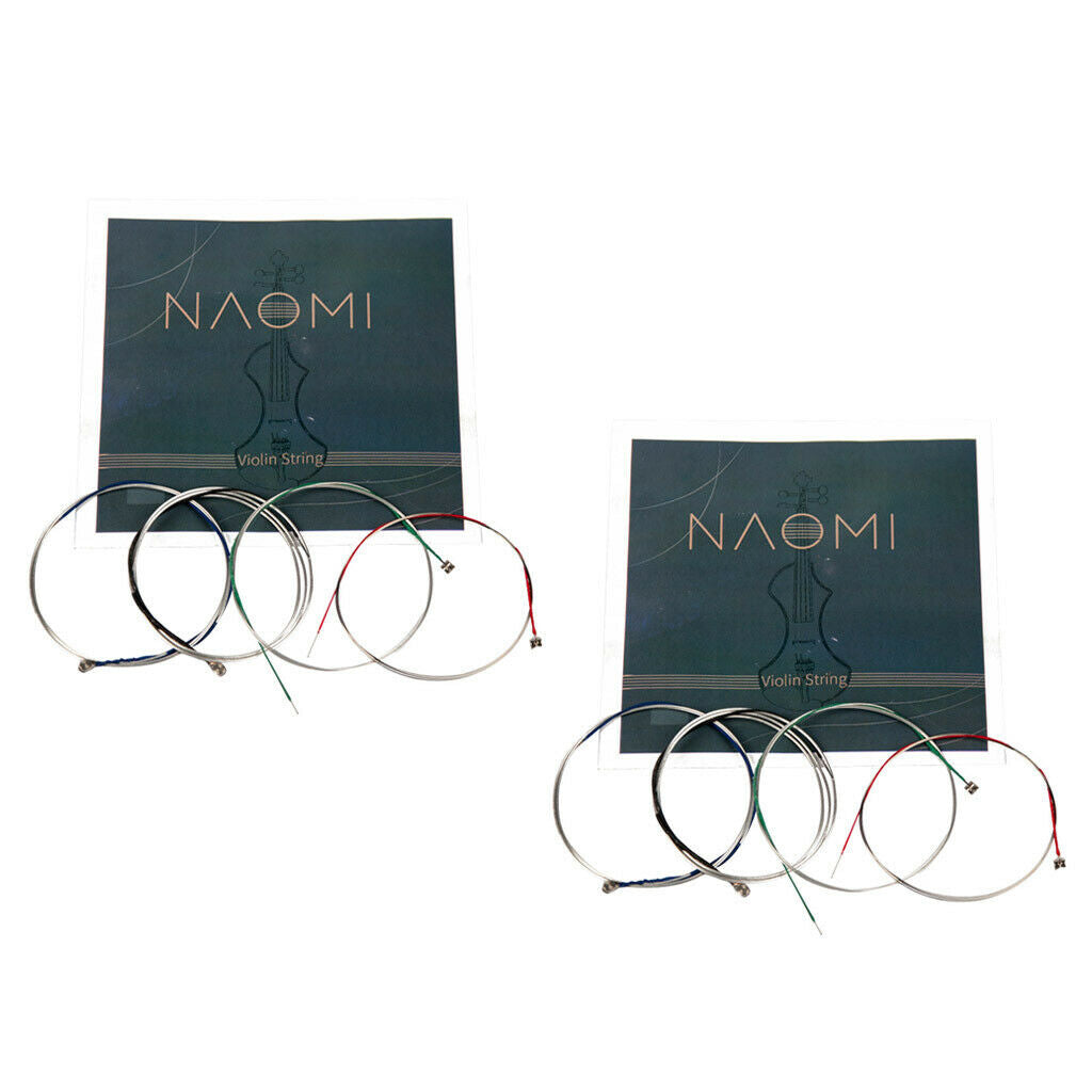 2 Set Violin Fiddle Replacement String E-A-D-G for Size 4/4 3/4 Violin Players