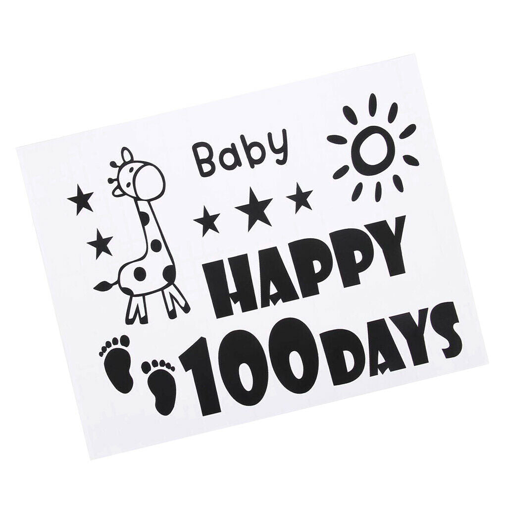DIY Vinyl Stickers for Bobo Clear Balloon Baby Shower Baby Happy 100 Days