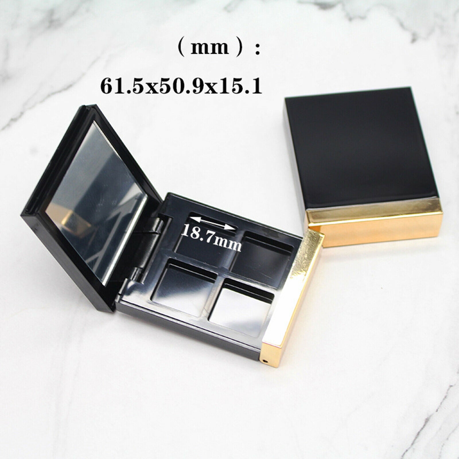 2PCS 4Grid Highlighters Eye Shadow Pallet Case Sub-box Travel Lipstick