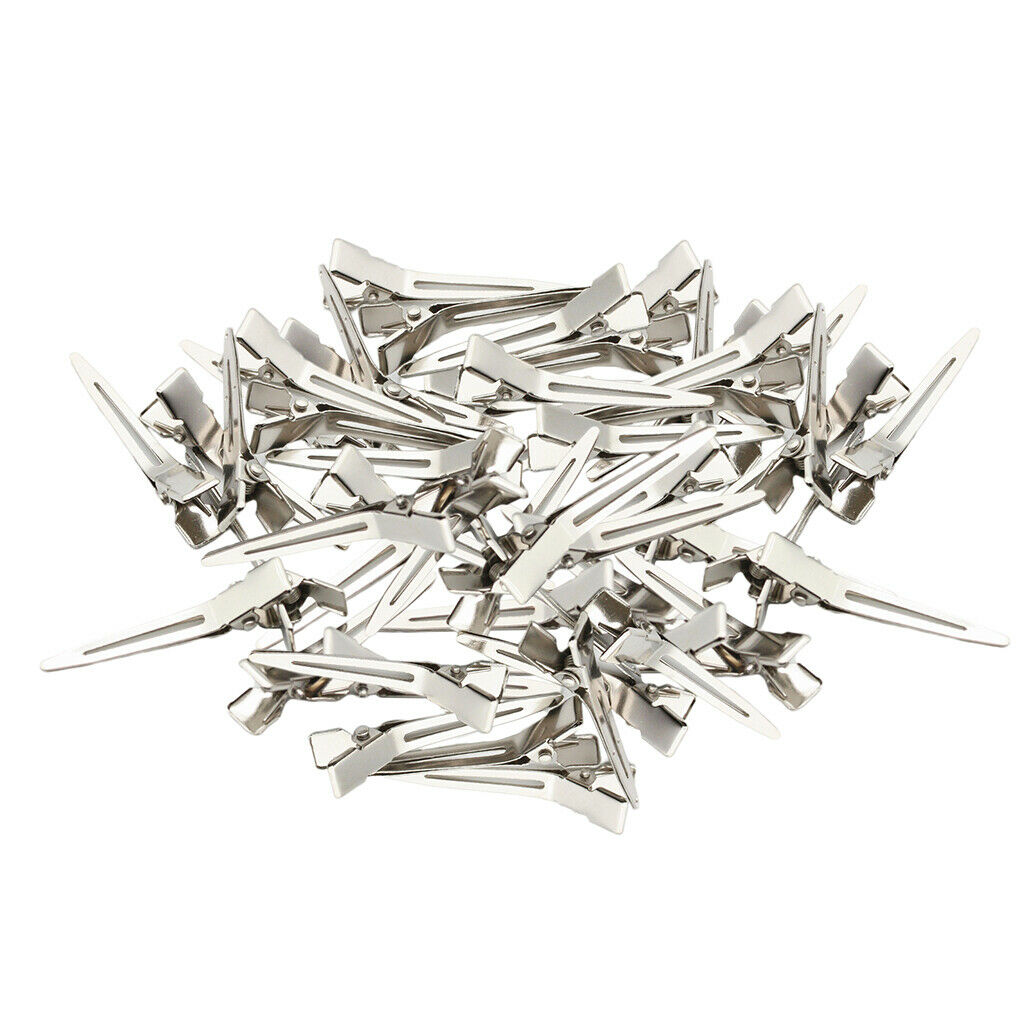 50 Pieces Women Alligator Curl Clips Blank Hair Pins Holders Crafts Projects