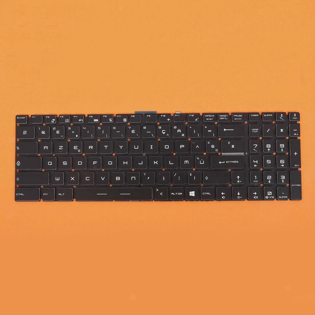 Black French Backlit Keyboard w/ Numeric for MSI WS60 GT72 GT73VR GL62 GP62