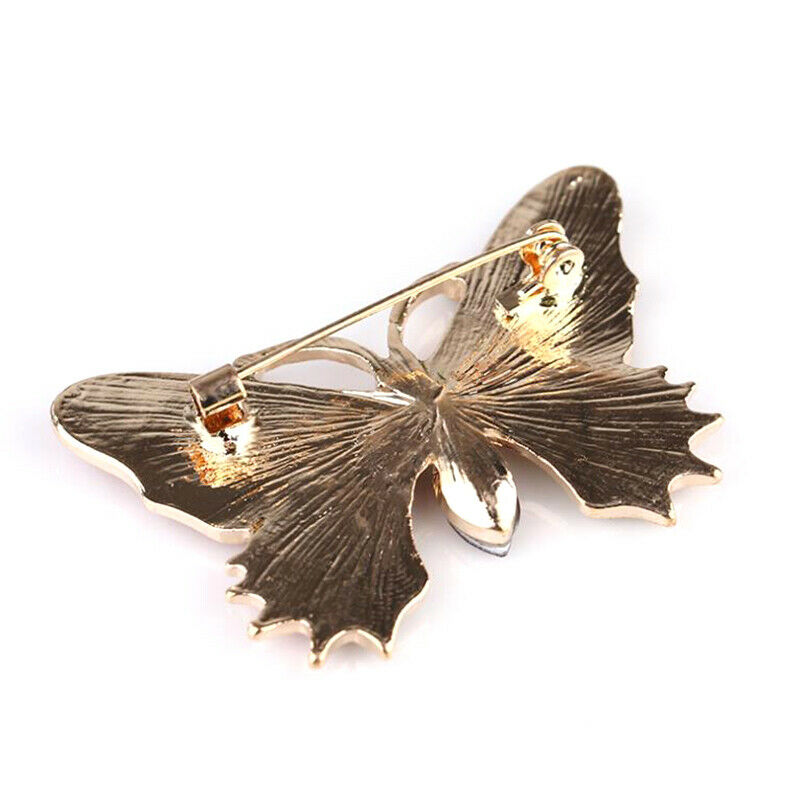Colorful Enamel Cute Retro Butterfly Rhinestone Crystal Brooch Pin Jewelr.l8