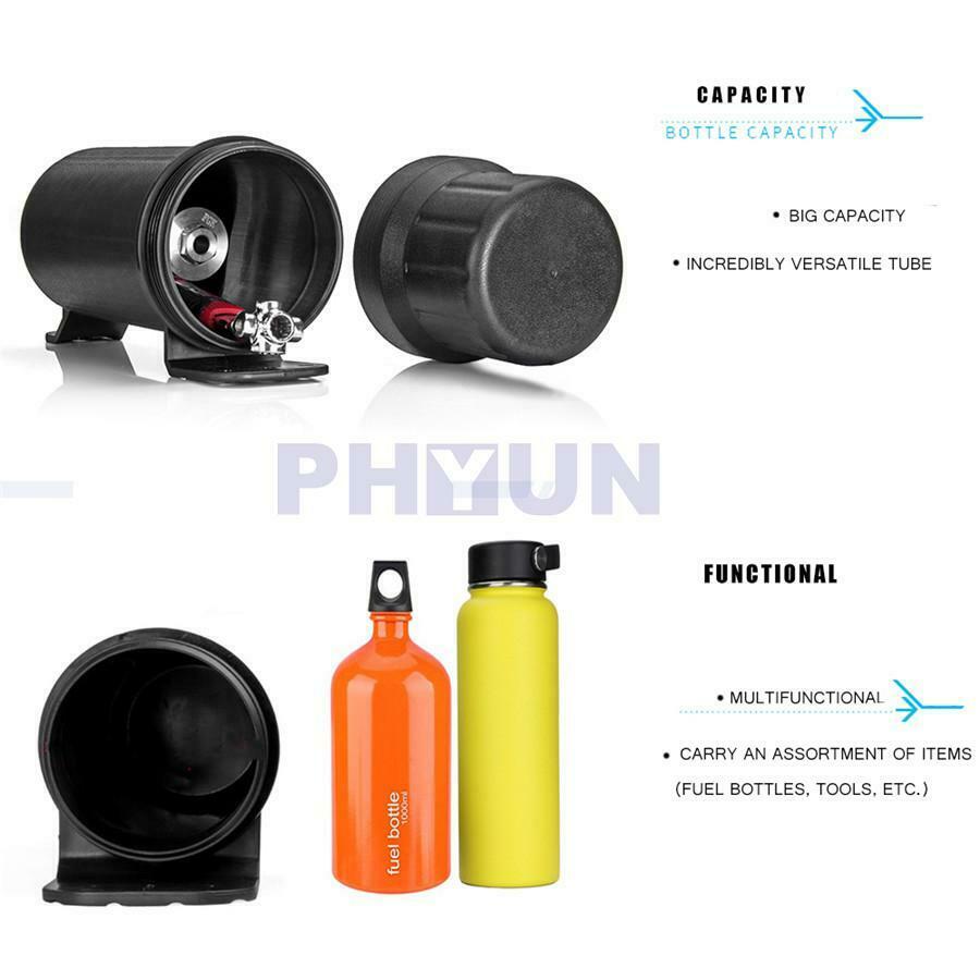 Universal Black PP Motorcycle Tool Tubes Storage Box w/O Ring L Size Waterproof